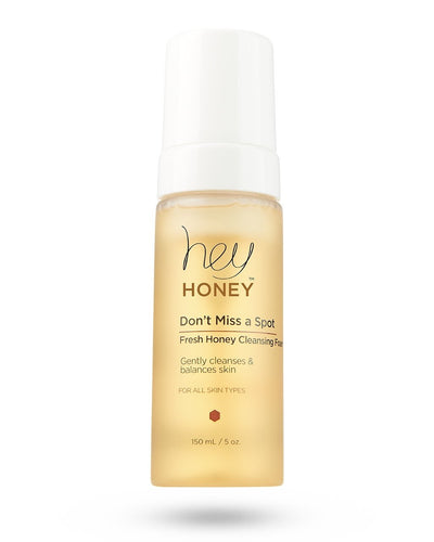 DON'T MISS A SPOT! - Fresh Honey Cleansing Foam - Hey Honey Skin Care